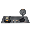 Picture of Prestige Svachh Hob PSVH 02 AI With Toughened Glass Hob Top Multi Spark Ignition System & 2 Brass Burners, Black( 40579 )