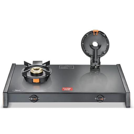 Picture of Prestige Svachh Glass Top Gas Stove (2 Burners) with Liftable Burners - GTSB-02