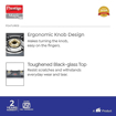 Prestige Magic plus Toughened Glass-Top 2 Brass Burner LPG Gas Stove(GTMP-02) | Black Spill Proof Design | Ergonomic Knob | Tri-Pin Burner की तस्वीर