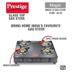 Picture of Prestige Magic GTMC 04 SQ Gas stove, Black, 4 Burners