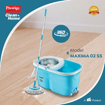 Picture of Prestige CleanHome Maxima 02 SS Magic Mop with 2 Mop-Heads and Twin Buckets (Blue)(42877)