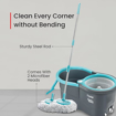 Picture of Prestige Plastic Cleanhome Alpha Mop With 2 Microfiber Mop Heads, Grey And Blue