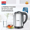 Picture of Prestige PKNSS 1.0 Electric Kettle 1L with Concealed Element(1500 W, Silver and Black, Stainless Steel, Automatic Power Cut-Off)