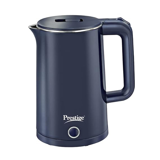 Picture of Prestige Stainless Steel Electric Kettle - PKCB (1.7L With Concealed Element), 1500 Watts, Blue, 1.7 Litre