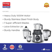 Picture of Prestige Endura 1000W Mixer Grinder with Ball Bearing Technology(Stainless Steel 4 Jars, Black & Silver)