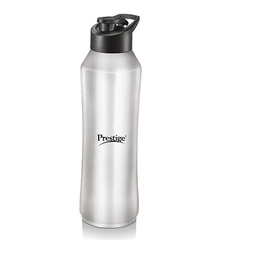 Picture of Prestige PSSB 02 SS Single Walled Stainless Steel Water Bottle 1L, Silver-Pack of 1