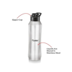 Picture of Prestige PSSB 02 SS Single Walled Stainless Steel Water Bottle 1L, Silver-Pack of 1