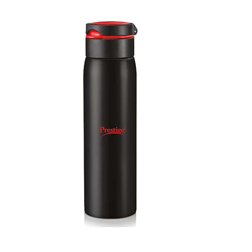 Picture of Prestige PSSB 06 SS Single Walled Stainless Steel Water Bottle 600ml, Black