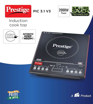 Prestige PIC 3.1 V3 2000 Watts Induction Cooktop | Black |Automatic Whistle Counter | Touch Panel | Indian Menu Options | Voltage Regulator | Automatic Keep Warm Function की तस्वीर