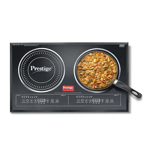 Picture of Prestige PDIC 3.0 Double Induction Cooktop(3200W, Black, 2 Burner Induction Stove)