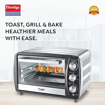 Picture of Prestige POTG 16 SS R Oven Toaster Griller with Rotisserie Function 16L, Silver & Black