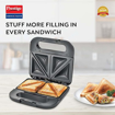 Picture of Prestige PSDP 03-SS 750 W Sandwich Toaster with Fixed & Deep Sandwich Plates(Black, Non-Stick Coated)