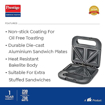 Picture of Prestige PSDP 03-SS 750 W Sandwich Toaster with Fixed & Deep Sandwich Plates(Black, Non-Stick Coated)