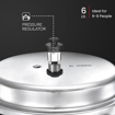 Picture of Judge by TTK Prestige Judge by Prestige Deluxe 6 Liter Induction Bottom Pressure Pan (Aluminium), Silver 12068