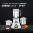 Judge by Prestige 500 Watts Comet Mixer Grinder | 3 Stainless Steel Jars with lid | efficient Stainless Steel Blades | Overload Protector की तस्वीर