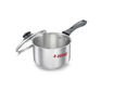 Judge by Prestige Classic SS Gas and Induction Compatible Sauce Pan 14 cm Diameter with Lid 1.4 L Capacity (Stainless Steel, Induction Bottom) की तस्वीर