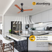 Picture of Atomberg Renesa+ Wooden 900mm BLDC Motor 5 Star Rated Sleek Ceiling Fans with Remote Control | High Air Delivery Fan and LED Indicators | Upto 65% Energy Saving
