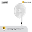 Atomberg Renesa 400mm Pedestal Swing Fan | Silent BLDC Fan with LED Display and 6 Speed | Remote Control with Timer & Sleep Control  (Snow White) की तस्वीर