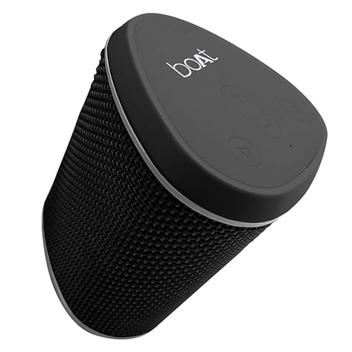Picture of boAt Stone 170 with 5W Speaker Bluetooth V4.2 and a SD Card Slot, with a Playback time of 6 Hours, IPX 6 Water Resistant Design (Black)
