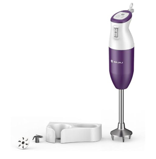 Picture of Bajaj HB 23 160W Hand Blender | MULTIFUNCTION BLADES, 2 SPEED SWITCH | 3 Removable Multi Functional Stainless Steel Blades Whisk Blade, Mincer Blade & Beater Blade