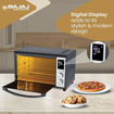 Picture of Bajaj 29L Hybrid Oven Toaster Griller |Digital Display|12 Pre-Set Menus|Oven For Kitchen|Illuminated Chamber,Motorised Rotisserie&Convection 2 Year Warranty|Black&Chrome,1600 Watts,29 Liter