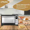 Picture of Bajaj 29L Hybrid Oven Toaster Griller |Digital Display|12 Pre-Set Menus|Oven For Kitchen|Illuminated Chamber,Motorised Rotisserie&Convection 2 Year Warranty|Black&Chrome,1600 Watts,29 Liter