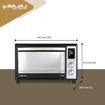 Picture of Bajaj 29L Hybrid Oven Toaster Griller |Digital Display|12 Pre-Set Menus|Oven For Kitchen|Illuminated Chamber,Motorised Rotisserie&Convection 2 Year Warranty|Black&Chrome,1600 Watts,29 Liter