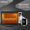 Picture of Bajaj 36L Hybrid Oven Toaster Griller (Otg)|Digital Display|12 Pre-Set Menus|Oven For Kitchen|Illuminated Chamber,Motorised Rotisserie&Convection|2 Year Warranty|Black&Chrome,1600 Watts,36 Liter