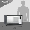 Picture of Bajaj 36L Hybrid Oven Toaster Griller (Otg)|Digital Display|12 Pre-Set Menus|Oven For Kitchen|Illuminated Chamber,Motorised Rotisserie&Convection|2 Year Warranty|Black&Chrome,1600 Watts,36 Liter