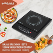 Picture of Bajaj Splendid 120TS 1200W Induction Cooktop with Tact Switch (Black/White)