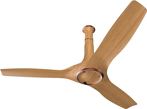 Bajaj Arioso 12DC5R 1200mm Silent ABS BLDC Ceiling Fan|5-StarRated Energy Efficient Ceiling Fans for Home|Remote Control|High Air Delivery, Silent Operation| Unique Adjustable Canopy/Wood & Copper की तस्वीर