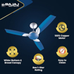 Bajaj Harrier NXG EE1200 mm Electric Blue Ceiling Fan की तस्वीर