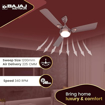 Picture of Bajaj Ventus EE 1200mm Chocolate Brown Ceiling Fan