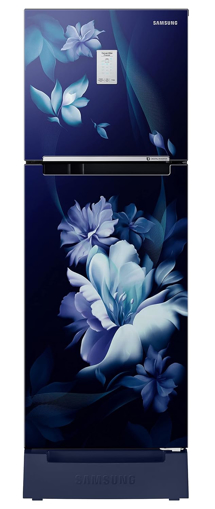 Picture of Samsung 236L 2 Star Inverter Frost-Free Convertible 3 In 1 Curd Maestro Double Door Refrigerator Appliance (RT28C3C32UZ/HL,Midnight Blossom Blue), Base Stand Drawer 2023 Model)