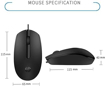 Picture of HP M10 Wired USB Mouse with 3 Buttons High Definition 1000DPI Optical Tracking