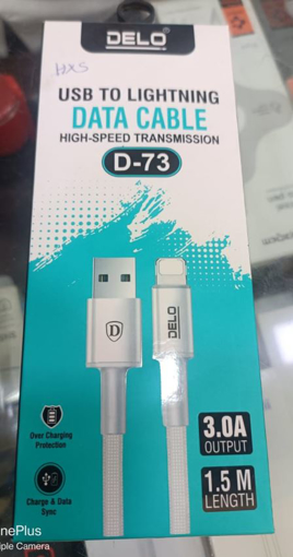 Picture of DELO USB to LIGHTNING Data Cable D73 1.5 M Length