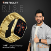 Picture of Fire-Boltt Rise Luxe Stainless Steel Luxury, 1.85" Display, Games, 120+ Sports Smartwatch  (Gold Strap, Free Size) ,(Rise Luxe BSW204)