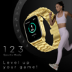 Picture of Fire-Boltt Rise Luxe Stainless Steel Luxury, 1.85" Display, Games, 120+ Sports Smartwatch  (Gold Strap, Free Size) ,(Rise Luxe BSW204)