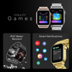 Picture of Fire-Boltt Rise Luxe Stainless Steel Luxury, 1.85" Display, Games, 120+ Sports Smartwatch  (Gold Strap, Free Size) ,(Rise Luxe BSW204)