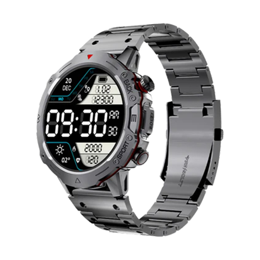 Fire-Boltt Grenade 1.39'' HD Display, BT Calling, 350 mAh Battery & 123 Sports Modes Smartwatch  (Silver Steel Strap, 22 cm), (GRENADE BSW137) की तस्वीर