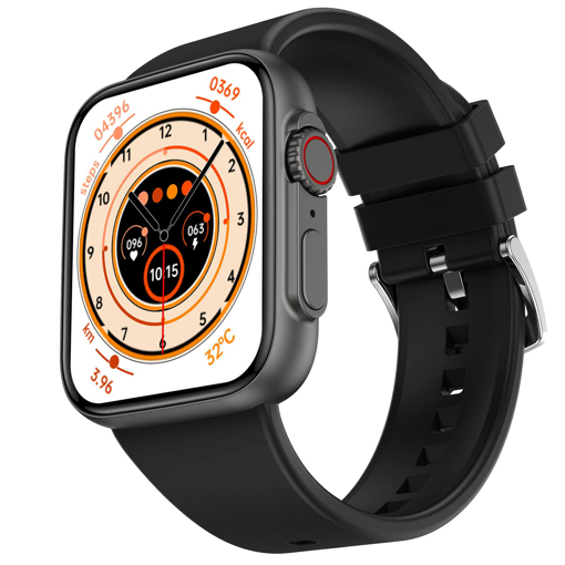 Picture of Fire-Boltt Gladiator 1.96" Biggest Display Smart Watch with Bluetooth Calling, Voice Assistant &123 Sports Modes, 8 Unique UI Interactions, SpO2, 24/7 Heart Rate Tracking (Black), (Gladiator O BSW072)