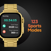 Picture of Fire-Boltt Gladiator 1.96" Biggest Display Luxury Stainless Steel Smart Watch with Bluetooth Calling, Voice Assistant &123 Sports Modes, 8 Unique UI Interactions, 24/7 Heart Rate Tracking (Gold), (Gladiator SS BSW072)