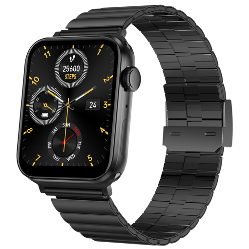 Fire-Boltt Visionary Ultra 1.78" AMOLED, Stainless Steel Luxury Smart Watch with Extra Silicone Strap for Casual Look, Bluetooth Calling with Rotating Crown, 100+ Sports Mode, TWS Connection, (Visionary Ultra BSW144) की तस्वीर