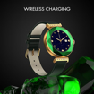 Picture of Fire-Boltt Emerald Gemstone-Studded Diamond Cut Smart Watch with 1.09” HD Display, Multiple Sports Modes, Health Suite, Wireless Charging, IP68 with Additional Stainless Steel Strap, (Emerald BSW066)