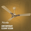 Havells Nicola 1400mm 1 Star Energy Saving Ceiling Fan (Gold Mist Copper, Pack of 1) (Nicola ES 1400MM) की तस्वीर