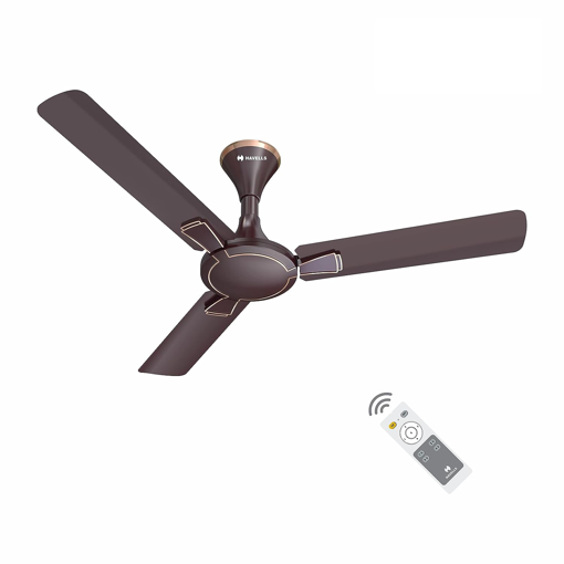 Picture of Havells 1200mm Milor BLDC Motor Ceiling Fan | 5 Star with RF Remote, 100% Copper, High Air Delivery | Upto 57% Energy Saving, ECO Active Technology, Flexible Timer Setting (Milor BLDC 1200MM)