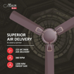 Havells 1200mm Milor BLDC Motor Ceiling Fan | 5 Star with RF Remote, 100% Copper, High Air Delivery | Upto 57% Energy Saving, ECO Active Technology, Flexible Timer Setting (Milor BLDC 1200MM) की तस्वीर