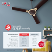 Havells 1200Mm Equs Bldc Motor Ceiling Fan|5 Stars With Rf Remote, 100% Copper, Upto 57% Energy Saving|Eco Active Technology, Flexible Timer Setting, Memory Backup| (Equs BLDC 1200MM) की तस्वीर