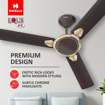 Havells 1200mm Equs ES Ceiling Fan | Premium Finish, Decorative Fan, Elegant Looks, High Air Delivery, Energy Saving, 100% Pure Copper Motor | 2 Year Warranty (Equs ES 1200MM) की तस्वीर