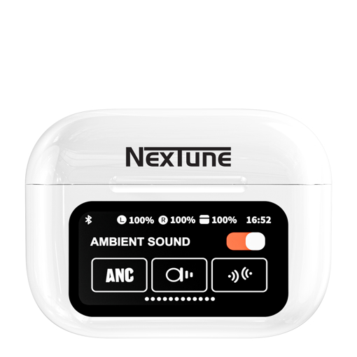 NexTune  Anc/Enc Double Dark Noise Reduction Touch Control EarBuds with Screen Certified with BIS की तस्वीर